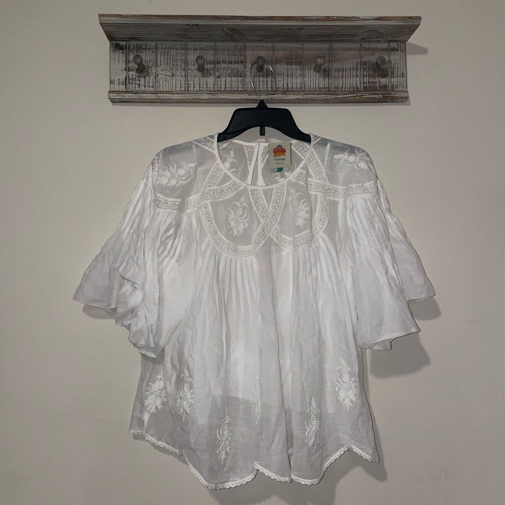 FARM Rio Embroidered Swing Cotton Blouse - Picture 4 of 7